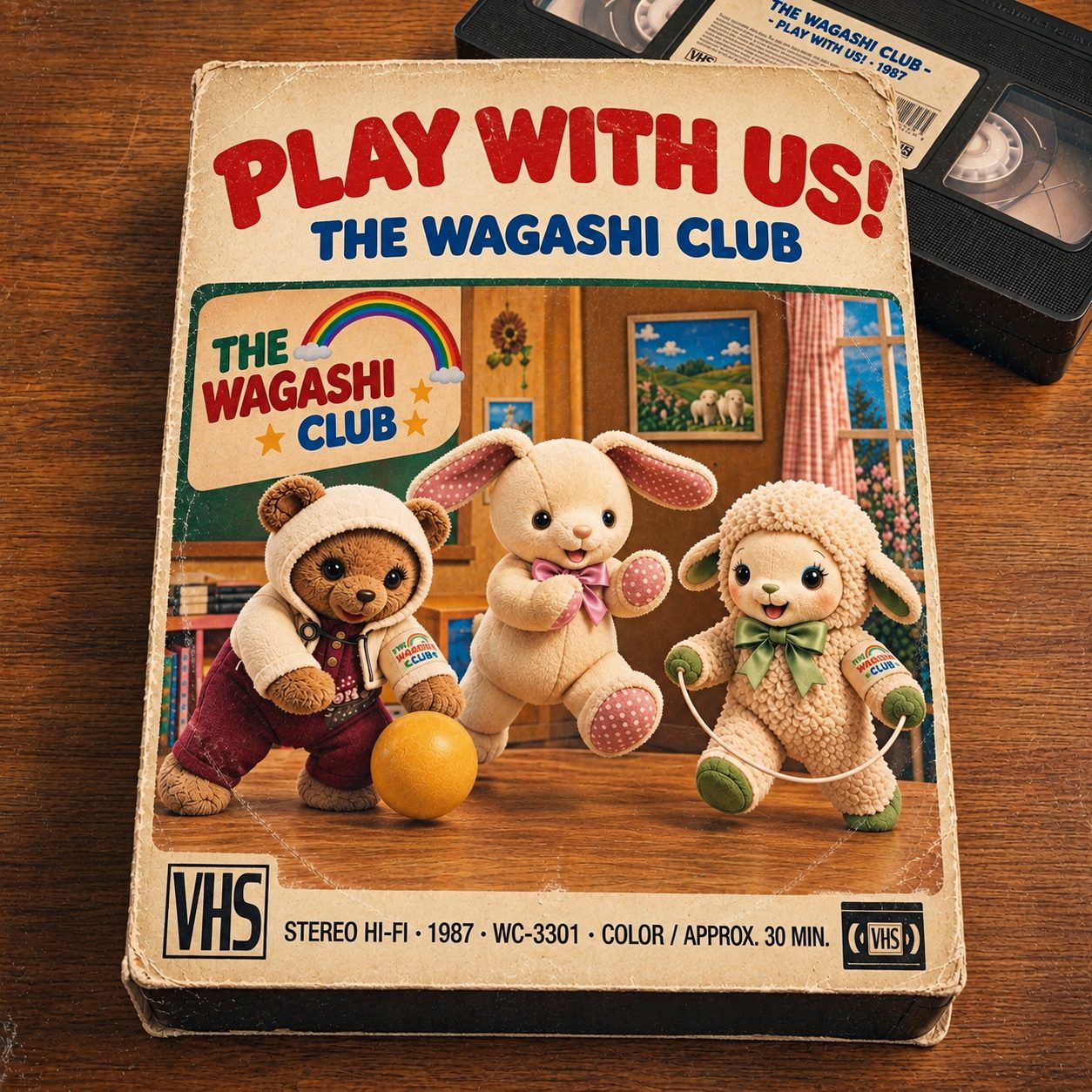 Play With Us! VHS tape, 1987, catalog number WC-3301